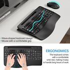 Rechargable Wireless Keyboard And Mouse Ergonomic Combo 2 4g Full-sized Quiet