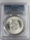 1948 Mo Mexico Silver 5 Peso Pcgs Ms65 Cuauhtemoc Pq For The Grade-pcgs Pop 280
