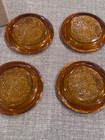 Vintage Tiara Indiana Glass Amber Coasters Set Of 4 Nib