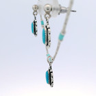Wcmo Sterling Silver Turquoise Dangle Earring And 16 Inch Necklace Set