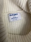 Old Navy Girls Ivory Ribbed Knit Turtleneck Pullover Sweater Xl 14-16