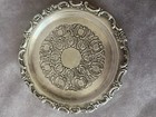 3 75 Inches Silverplated Etched Plate Coaster Ash Tray Trinket Dish
