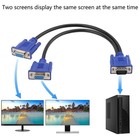 1 Pc To 2 Vga Svga Monitor Male To 2 Dual Female Y Adapter Splitter Cable 15 Pin