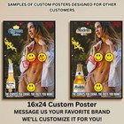 Sexy Pinup Girl Custom Alcohol Poster Any Beer Whiskey Tequila Vodka Brand   252