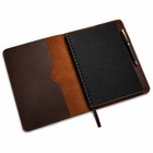 Heavy Duty Full Grain Leather Journal Cover - Refillable Notebook 8 5x11  Handma