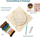 Diy Punch Needle Kit For Beginners   Cute Highland   20x20cm