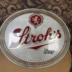 Vintage Strohs Beer Mirror Sign 20   x17    Oval No Frame