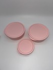 Tupperware Basic Bright Round Canister Set 3 Piece Storage Containers