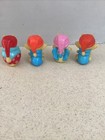 Vintage Glo Worms Glow Friends 1980 s Hasbro Playskool - Lot Of 4 Mini Figures