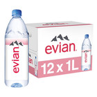 5 Pack Evian Natural Spring Water  1 L Bottle  12 Pack