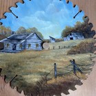 Vintage Hand-painted Saw Blade Autumn Farm Scene  9 75    1987 Betty Snow