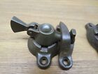 Old 1879  Pair Plain Cast Iron Window Sash Locks   latches