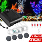 350 Gallon Adjustable Silent Air Pump Aquarium Fish Tank Oxygen Pump 4 Outlet