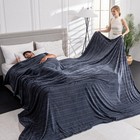 Soft Cozy 120x120 Inches Seamless Oversized King Fleece Blanket  3d Jacquard    