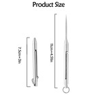1pc Portable Titanium Toothpick With Keychain Holder Reusable Outdoor Tool - New