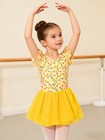 Ballet Leotard For Girls Dance Leotards With Skirt Toddler 4t Ruffle Sleeve B   
