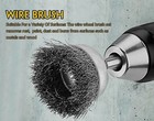 Wire Wheel Cup Brush Set Drill Attachment Coarse Crimped Carbon Steel Shank 6pcs