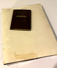 Vintage Alphabetical Phone Address Book Brown Gold Unwrapped 9 1 4  X 7  Unused