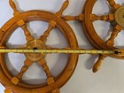  2  24 nautical Wooden Ship Steering Wheel Pirate Decor Wood Brass Fishing Boat