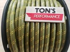 8mm Suppression Core Braided Cloth Green With Yellow Tracer Spark Plug Wire Foot