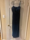 Vintage Je Matadi By Sean Mehta Teal Turquoise Silk Ombr   Beaded Gown M  8 - 10 