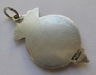 Vintage Antique Sterling Silver Shield Crown Fob Medal Charm Pendant