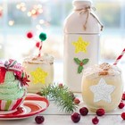Glitter Foam Stickers Silver Gold Stars Shaped Stickers Christmas Self