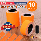 10rolls 5000pcs Price Labels Gun Paper Tag Sticker Orange Line For Mx 5500 New