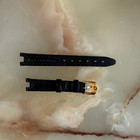 Authentic Tag Heuer Sel Black Leather Watch Strap Band 13mm With Buckle