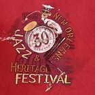 New Orleans Jazz   Heritage Festival 30th Anniversary T Shirt  1999  Red   Vtg