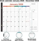 Large Desk Calendar 2026-22  X 17  Desk Calendar From January 2026 December 2026