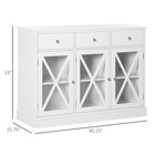 Farmhouse Style Kitchen Sideboard Serving Buffet Storage Cabinet W  3 Drawers