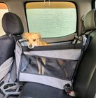 Dog Car Seat Half Rear Pet Travel Dog Carrier Safety Harness Seat Belt Grey New