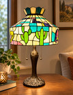 Taco Bell Tiffany Style Handmade Stained Glass Lamp