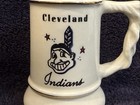 Very Rare Cleveland Indians 1950 s White Ceramic Mini Stein  Look-beautiful 