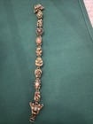 Adorable Vtg Mcm Art Nouveau Goldette Slide Bracelet Cameo Cabochons 7 In  Trend