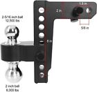 2  Receiver 8  Drop Towing Hitch Dual Ball Mount Trailer 12500 Lb Adjustable
