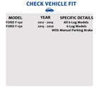 Front And Rear Brake Rotors Pads For Ford F-150 2012-2020 6-lug Slotted Drilled