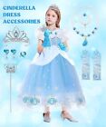 Little Girls Cinderella Costume Dress Princess Fancy Dress Accessories Set Party
