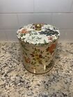 Vintage Floral Tin Designed By Daher Long Island New York Made In England