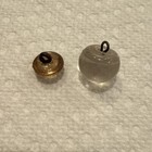 Antique  2 Antique Blown   Molded Glass Buttons - Omega Shank