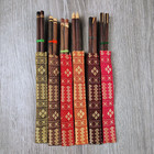Wooden Elephant Adorned Chop Sticks And Cases 6 Set