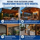 Under Deck Drainage System Downspout Belowdeck Rain Shield Pe Water Diverter 4pk
