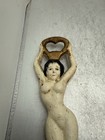 Excellent Antique Painted Cast Iron Burlesque Beer Bottle Opener  8  
