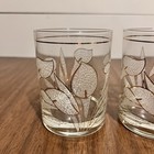 Culver Ice Calla Lily Rocks Glasses - Set Of 2 - 1987 22k Gold Old Fashioned