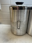 Mcm 1950   s Kitchen Aluminum Canisters W  Lid Vintage Flour sugar tea grease coff