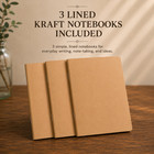 Handmade Leather Journal With 3 Notebook  Refillable A6 Full Grain Leather