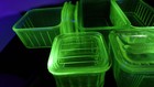 Lot Of Various Uranium Glass Refrigerator Containers