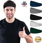 6   Running Headbands Sweatbands Sports Sweat Bands Workout Fitness For Men Women