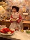 1 12 Dollhouse Porcelain Victorian Servant Cook Doll In Pink And White Uniform